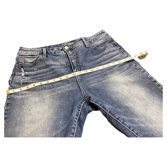 Time and True Women’s High Rise 5 Pockets Distressed Blue Skinny Jeans Size 18 - Picture 4 of 14
